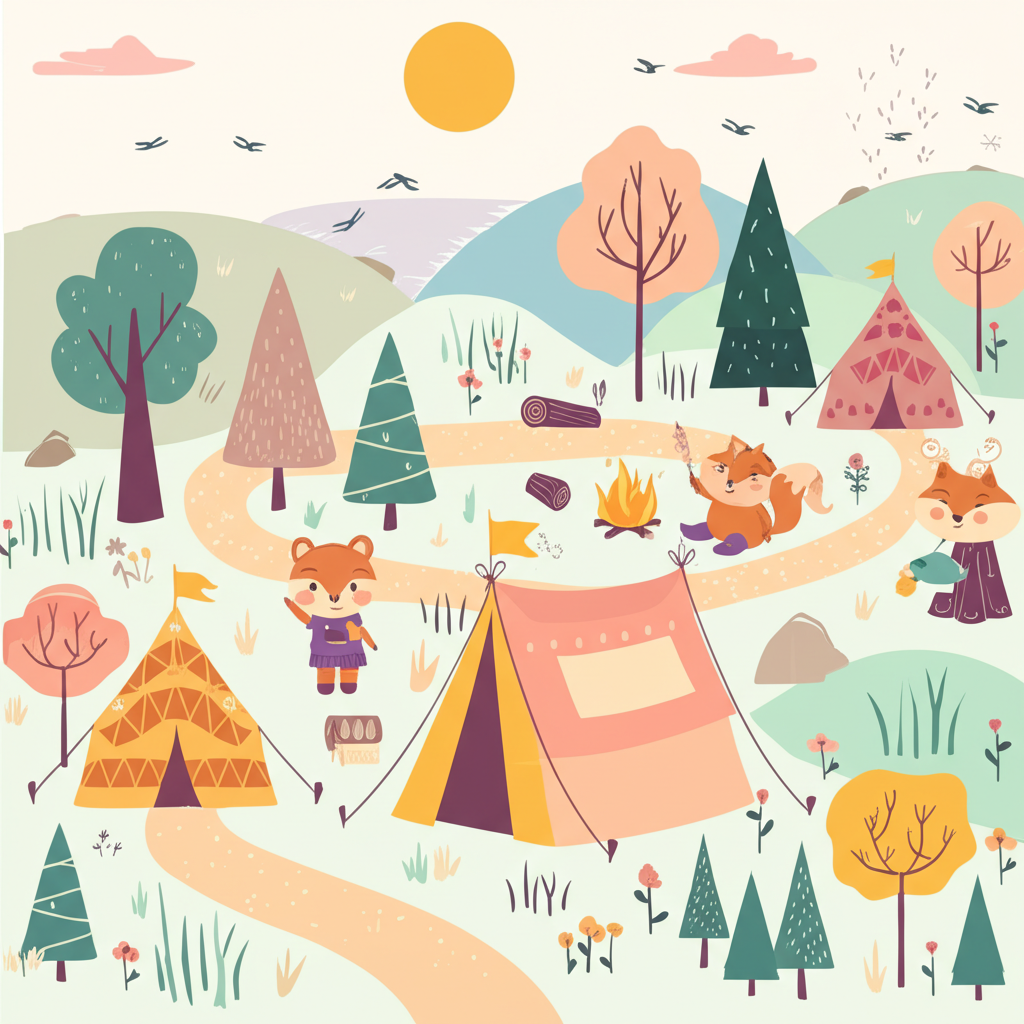 Camping illustration